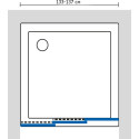 Душевая дверь в нишу GuteWetter Practic Door GK-403 133-137 см стекло бесцветное, профиль матовый хром