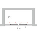 Душевая дверь в нишу GuteWetter Slide Door GK-864 130 см стекло бесцветное, профиль хром