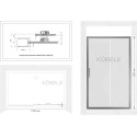 Душевая дверь в нишу Kubele DE019D2-MAT-BR 170 см, профиль бронза
