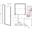 Душевая дверь в нишу Radaway EOS II DWJ 80 L