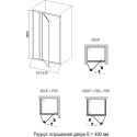 Душевая дверь в нишу Ravak SDOP-90 Transparent, профиль белый