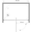 Душевая дверь в нишу Royal Bath HV RB120HV-C-CH
