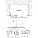 Душевая дверь в нишу Vegas Glass EP-F-1 150 07 01 L профиль матовый хром, стекло прозрачное