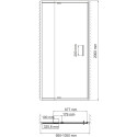 Душевая дверь в нишу Wasserkraft Berkel 48P12 100 см
