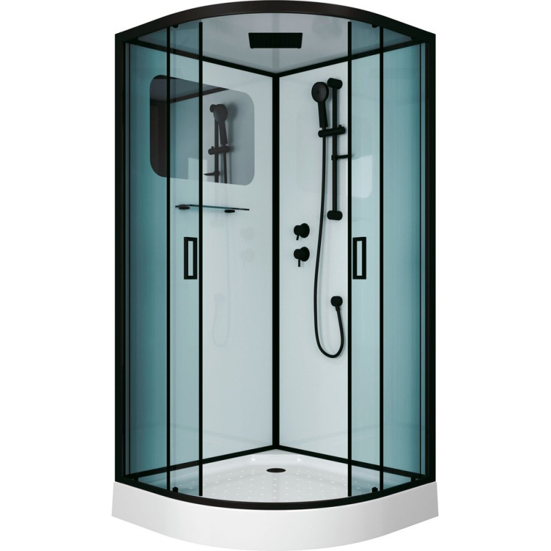 Душевая кабина Niagara Premium NG-6902-01 BLACK 100х100х210 черная