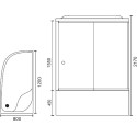 Душевая кабина Royal Bath BK RB8120BK2-T-R