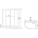 Душевая кабина Timo Standart T-6602 B R профиль черный