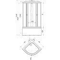 Душевая кабина Triton Стандарт 90х90 Б ДН4 полосы
