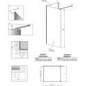 Душевая перегородка Radaway Modo New Black IV 80x70