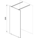 Душевая перегородка Ravak Walk-In Free 160 + кронштейн 90 см, хром 2 шт