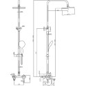 Душевая стойка Aquanet Passion AF300-72-R-B чёрная матовая