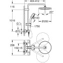 Душевая стойка Grohe Tempesta Cosmopolitan System 250 26670000 с термостатом, хром