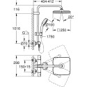 Душевая стойка Grohe Tempesta Cosmopolitan System 250 26689000 с термостатом