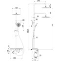 Душевая стойка Lemark Tropic LM7012BL черная