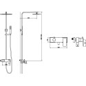 Душевая стойка Omnires Parma PM7444 черная