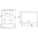 Душевой бокс Timo Standart T-6670 B профиль черный