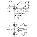 Душевой комплект Grohe Eurosmart 124458 для ванны с душем