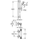 Душевой комплект Grohe Grohtherm 1000 Performance 34783000