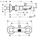 Душевой комплект Hansgrohe Logis 71243000 для ванны с душем