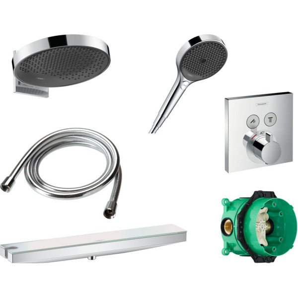 Душевой комплект Hansgrohe Термостат ShowerSelect 15763000 + 26230000 + 26843000 + 28272000 + 26864000 + 01800180