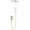 Душевой комплект Timo Tetra-Thermo SX-0179/17SM С ВНУТРЕННЕЙ ЧАСТЬЮ, с термостатом, золото