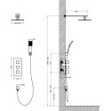 Душевой комплект Timo Tetra-Thermo SX-0179/17SM С ВНУТРЕННЕЙ ЧАСТЬЮ, с термостатом, золото
