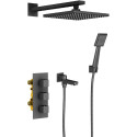 Душевой комплект Timo Tetra-Thermo SX-0199/03SM черный, С ВНУТРЕННЕЙ ЧАСТЬЮ