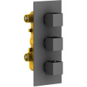 Душевой комплект Timo Tetra-Thermo SX-0199/03SM черный, С ВНУТРЕННЕЙ ЧАСТЬЮ