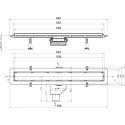 Душевой лоток Pestan Confluo Frameless Line 650 gold