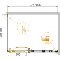 Душевой уголок Cezares Duet Soft AH 1 100/80 C Cr R