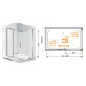 Душевой уголок Cezares Premier Soft W AH1 120/90 C Cr IV