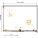 Душевой уголок Cezares Stylus Soft AH 1 120/80 C Cr