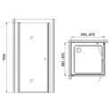 Душевой уголок Gemy New Rockcoco S03171C 90x90 см