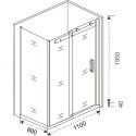 Душевой уголок Good Door Galaxy WTW+SP-C-В 110x80, профиль черный