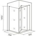 Душевой уголок Good Door Infinity SD+SP 90х90