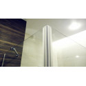 Душевой уголок GuteWetter Lux Rectan GK-003 правый 100x80 см стекло бесцветное 6-8, фурнитура хром