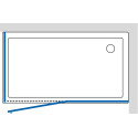 Душевой уголок GuteWetter Lux Rectan GK-003 правый 100x80 см стекло бесцветное 6-8, фурнитура хром