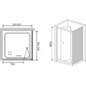 Душевой уголок RGW Classic CL-31 (760-810)x800x1850 профиль хром, стекло шиншилла