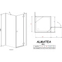 Душевой уголок Radaway Almatea KDJ 120x80 стекло графит R