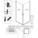 Душевой уголок Radaway Nes Black KDD I Factory 80x90