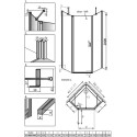 Душевой уголок Radaway Nes Black PTJ 80x100, L