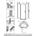 Душевой уголок Radaway Nes Black PTJ 90x90, L