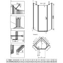 Душевой уголок Radaway Nes PTJ 100x80, L