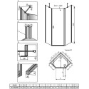 Душевой уголок Radaway Nes PTJ 90x90, R