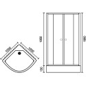 Душевой уголок Royal Bath RB 100HK-T-CH с поддоном