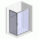 Душевой уголок STWORKI Эстерсунд DE019R80110200BLK 110x80 см профиль черный матовый