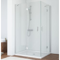 Душевой уголок Vegas Glass AFA-F 100*90 07 01 L профиль матовый хром, стекло прозрачное