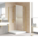 Душевой уголок Vegas Glass AFP-Fis Lux 120*90 09 01 R профиль золото, стекло прозрачное