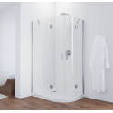 Душевой уголок Vegas Glass AFS-F 100*90 08 01 L профиль глянцевый хром, стекло прозрачное