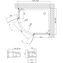 Душевой уголок Vegas Glass AFS-F 120*90 07 01 R профиль матовый хром, стекло прозрачное